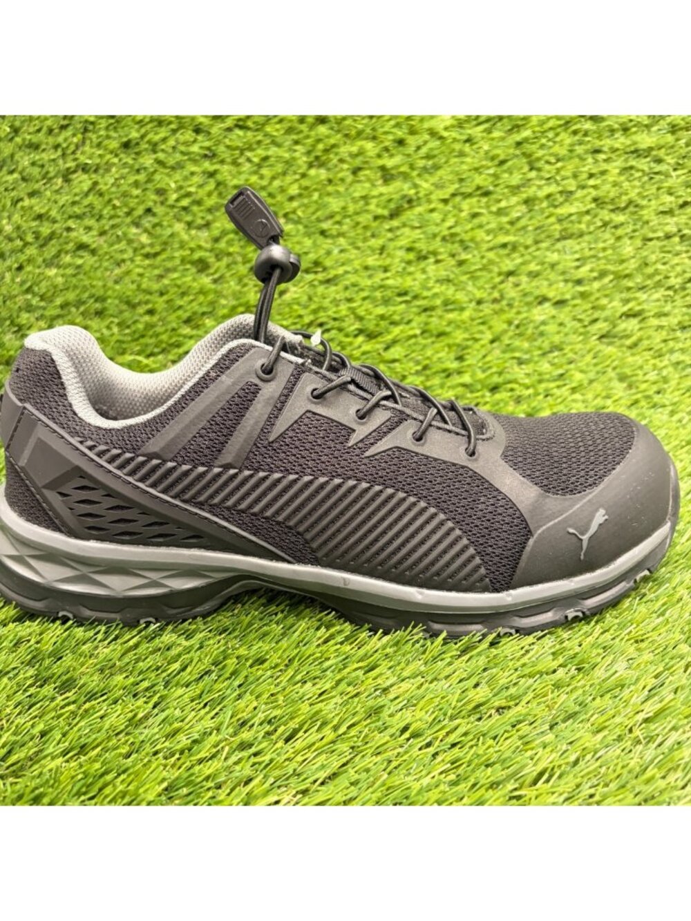 Puma Motion 2.0 Low Womens Size 8.5 Black Gray Composite Toe Safety Work Shoes